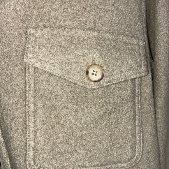 Wilfred Free Aritzia The Ganna Quilted Wool Shirt Jacket Shacket Brown XS - Picture 5 of 11